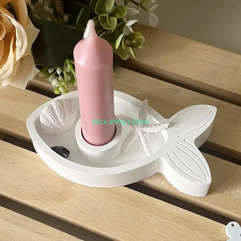 E15E Oceanics تحت عنوان قالب من السيليكون مجموعة 3 قطعة لصنع الشموع قذيفة السلاحف الأسماك الأشكال سهلة التنظيف أداة صياغة قابلة #4