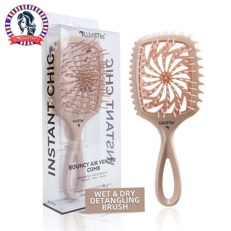 WANMEI Cepillo para el cabello desenredante: sin esfuerzo, sin enredos, ideal para rizado natural, recto, húmedo y seco, cepillo para definir rizos de salón