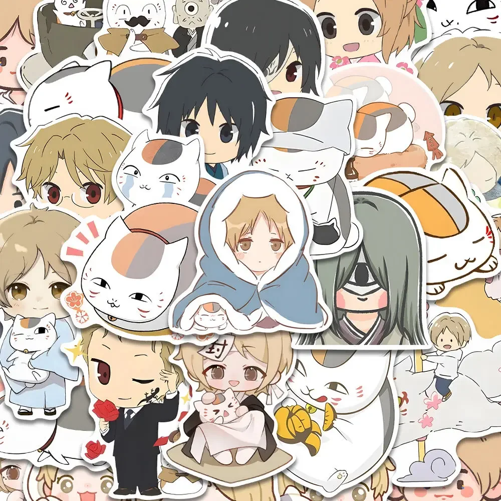 Natsume Yuujinchou Sticker Nyanko Sensei Natsume Takashi Stickers Anime Goods Cute Laptop Phone Case Decor Student Stationery