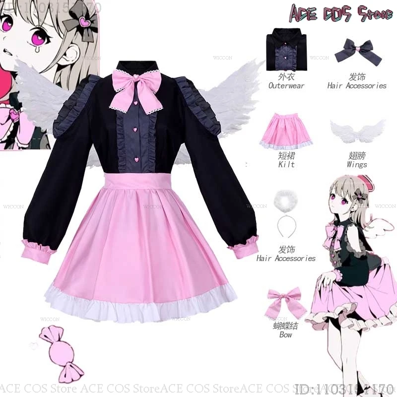 Darling Dance Dive Mikku Kiritani Haruka Hanasato Minori Cosplay Costume Project Sekai Colorful Stage Pink Dress Girl Clothing