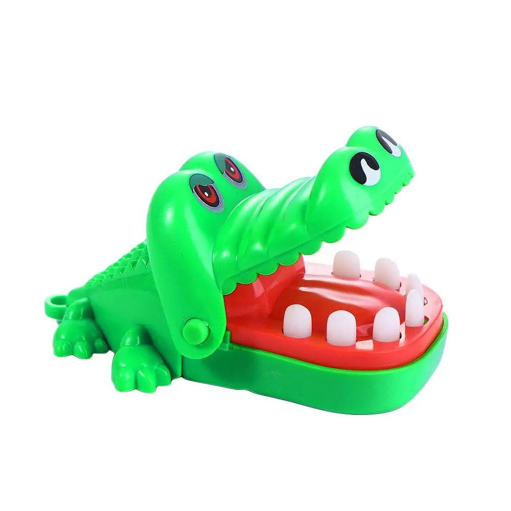 Jogos de família mordendo mão jacaré com chaveiro novidade brinquedos dentista mordida dedo jogo gags brinquedo crocodilo brinquedos crocodilo boca