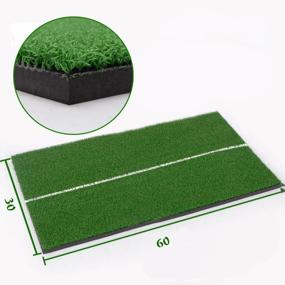 Practice Mat Portable Swing Mat Hitting Mat and Driving Pad Outdoor Indoor Training Aids White Line Green