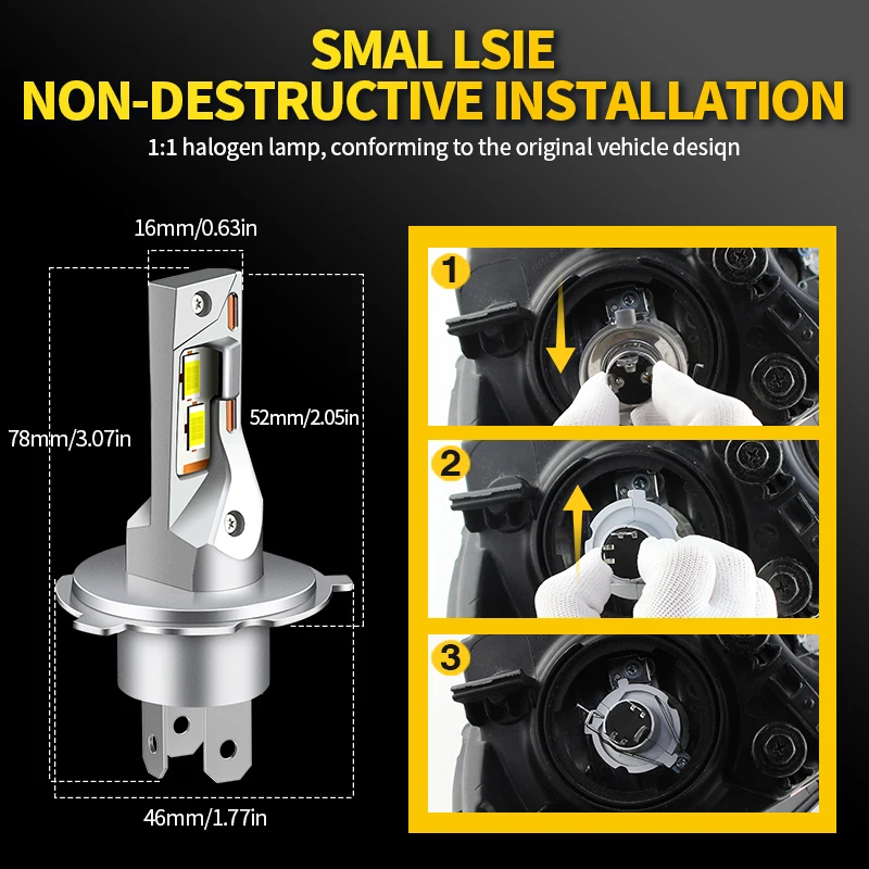 1 قطعة/2 قطعة H4 HB2 9003 السوبر مشرق دراجة نارية LED المصابيح الأمامية 20000LM 24 واط عالية الطاقة الأضواء لهوندا CB750 1970s-1990s