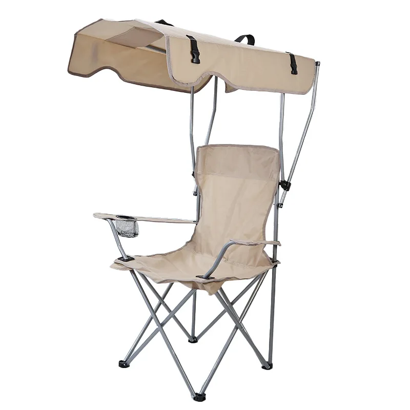 Outdoor Ceiling Armchair Single Beach Chair Portable Camping Oxford Cloth Folding Chair Wild Fishing
