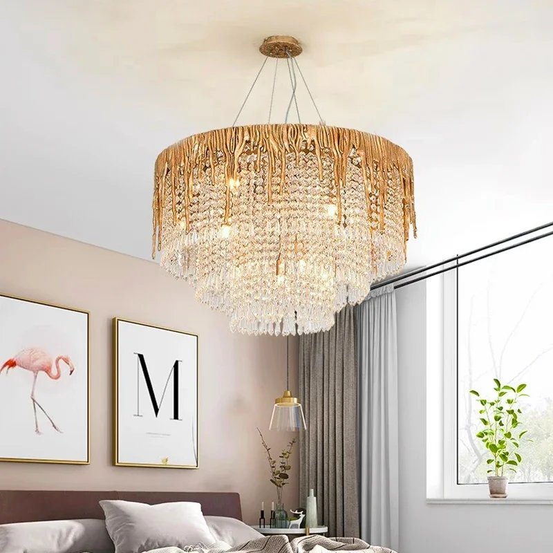 Home decoration chandelier dining room Pendant lights indoor lighting light fixture Ceiling lamps salon fancy lighting crystal