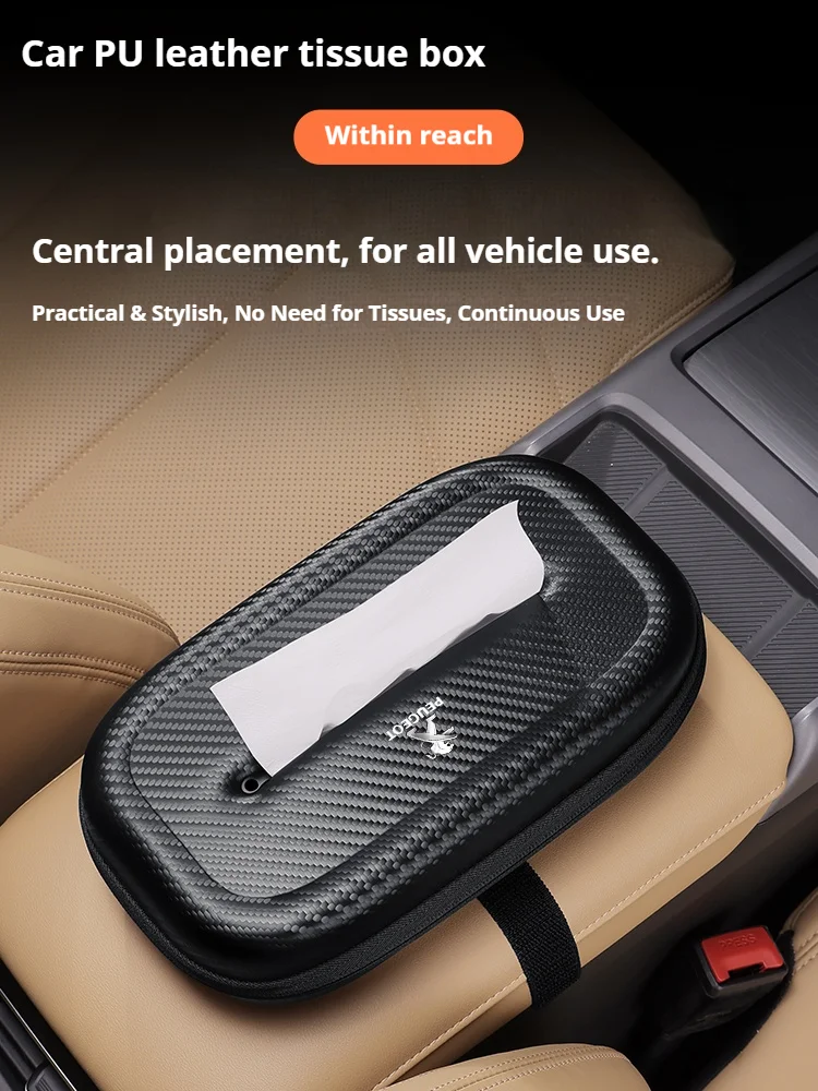 Car 3D stereoscopic Extra-Long & Large tissue box For Peugeot 206 207 208 301 307 308 406 407 408 508 607 2008 3008 4008 5008
