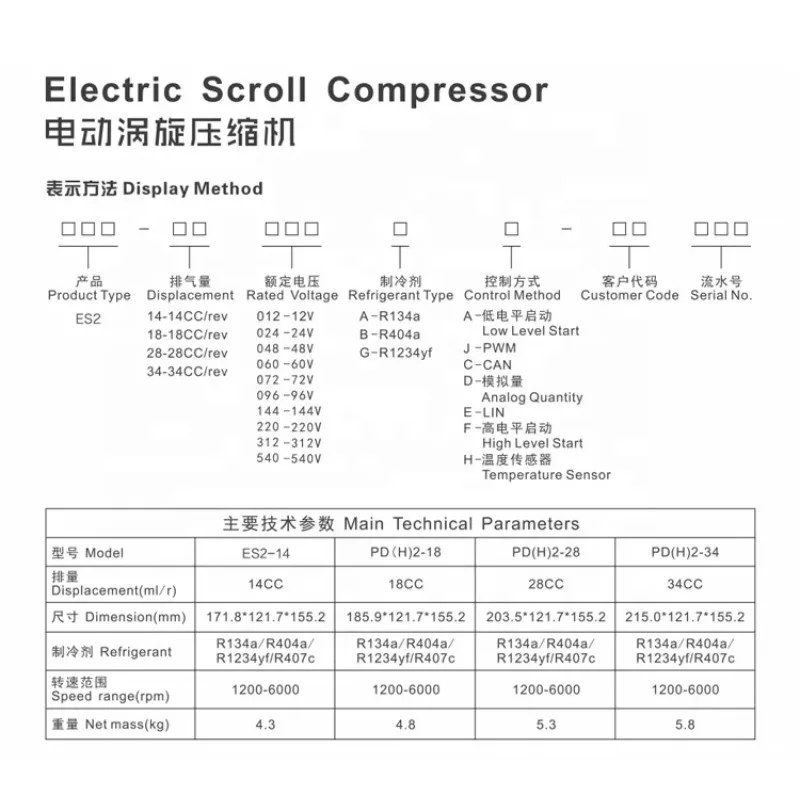 Universal Electric Air Conditioner Compressor Small Car Refrigerator Truck 320V EV Electric Compressor