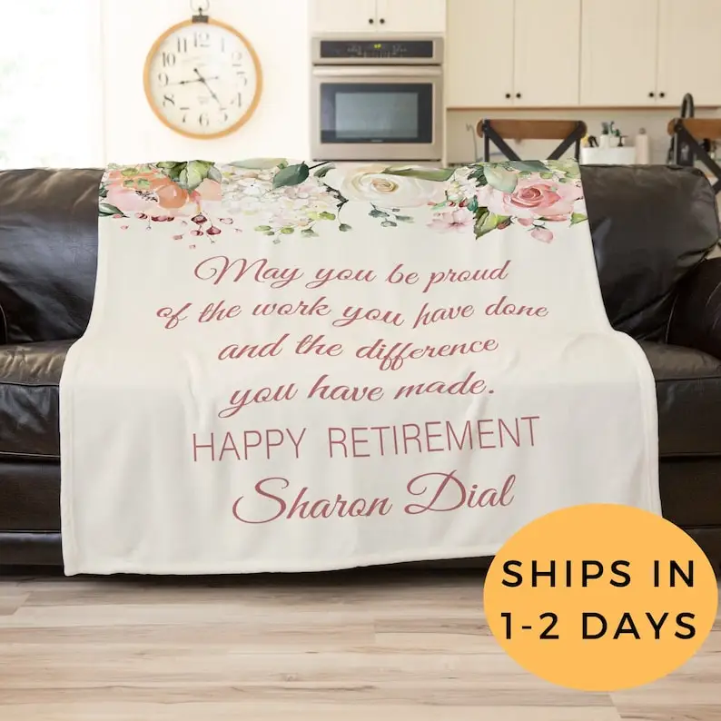 

Retirement Blankets For Women, Female Retirement Gifts, Personalized Retirement Gifts, Boss Retirement Gift, Special Retirement