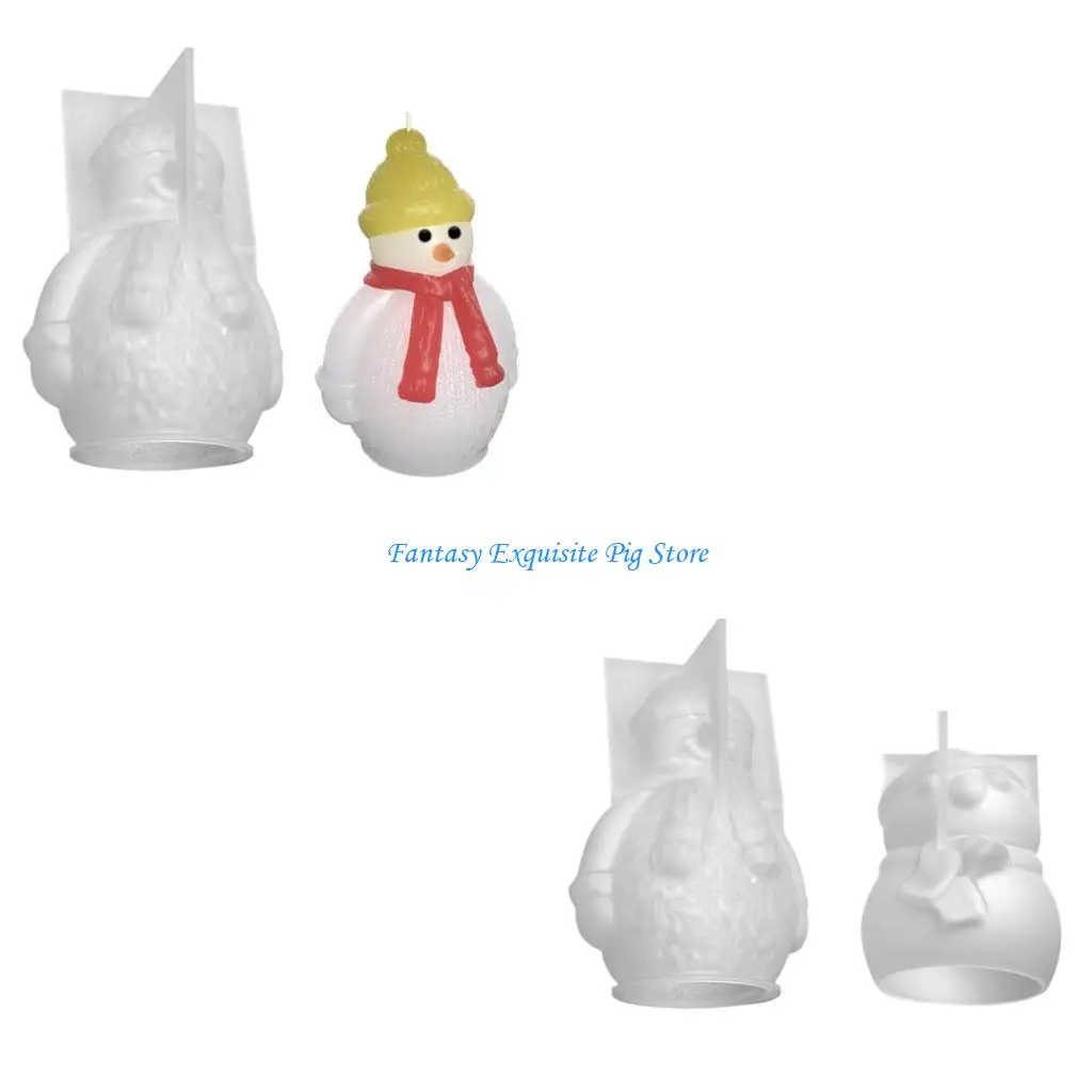 

Christmas Snowman Decoration Mould DIY Epoxy Mold Handmade Candles Aroma Wax Soap Molds for Decorations