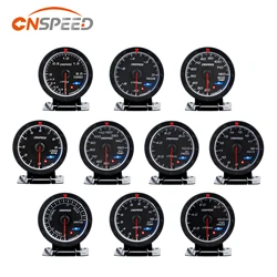 CNSPEED 60MM Volt meter Water temp Oil temp gauge Turbo Boost gauge Oil press meter Exhaust gas temp gauge EGT/EXT Vacuum gauge