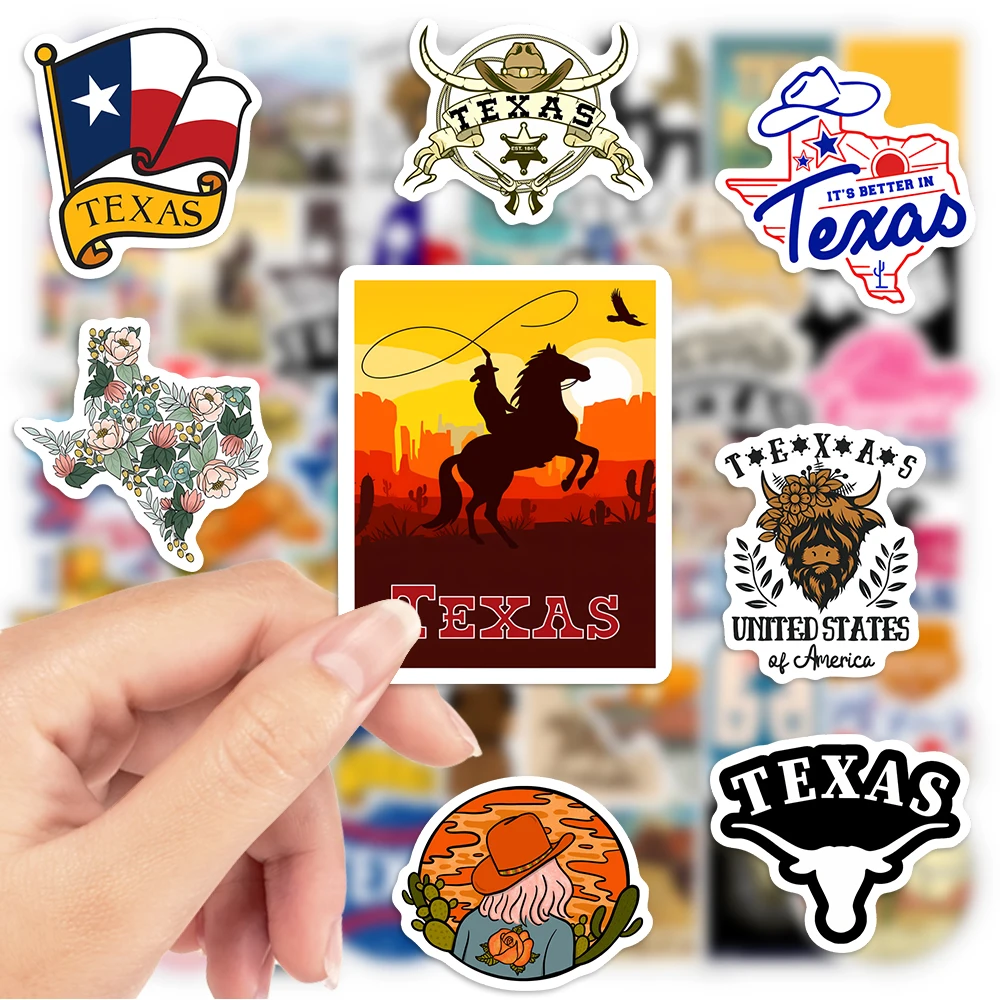 Texas State Logo Stickers Art Design Clipart DIY Gift Toys Decal for Laptop Scrapbook Phone Decorative Luggage Bottle Waterproof