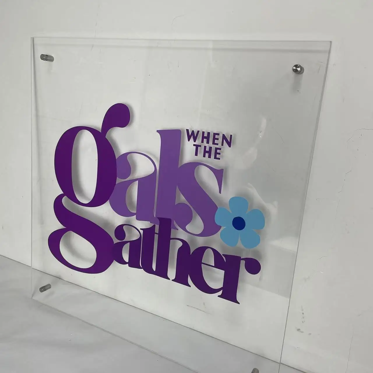 

Custom Acrylic UV Print Signage Board Personalized Advertising Display Stand for your campany name logo