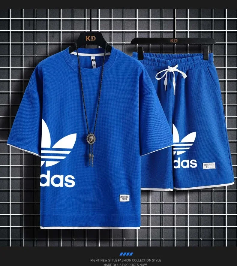 

The brand-new summer comfortable men's sportswear for 2025, a casual basketball short-sleeved T-shirt and shorts two-piece set