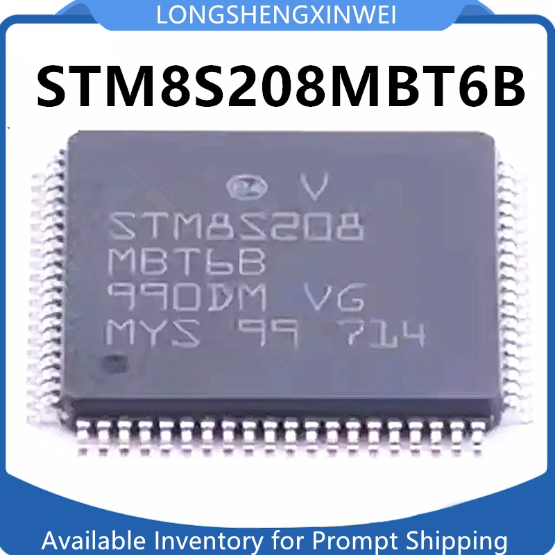 1PCS STM8S208MBT6B STM8S208 LQFP80 New 24MHz 128KB 8-bit MCU Chip