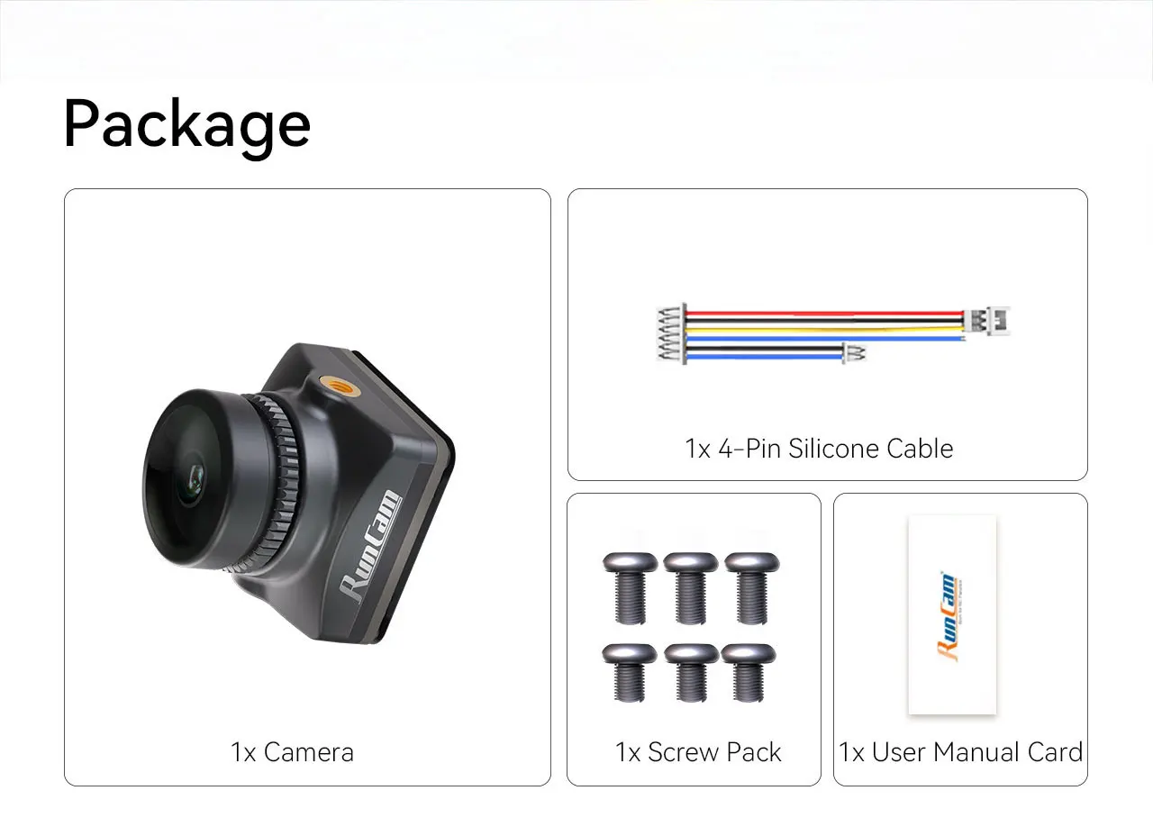 RunCam Phoenix 2 SP V5 Camera Screen ratio 4:3/16:9 7.5g 19x19x19mm PAL/NTSC 5V-36V Night View Camera for RC FPV thumbnail 6