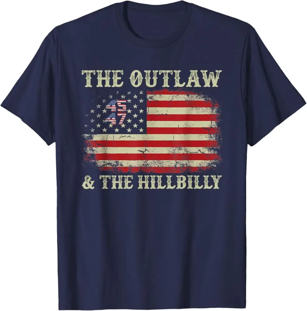 Trump Vance 2024 Donald Trump J.D. Vance Outlaw & Hillbilly T-Shirt