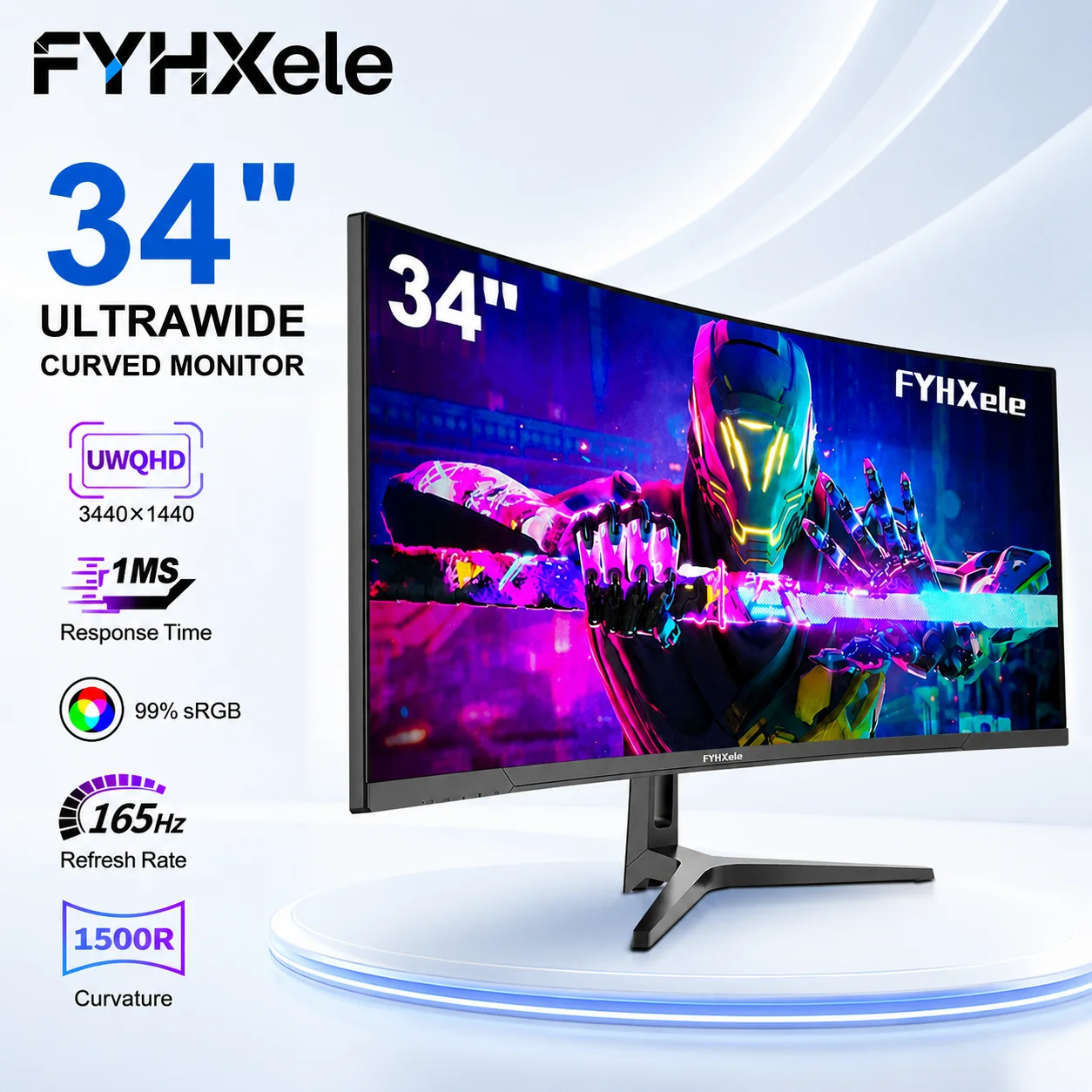 Monitor Curvo Gaming 34 Pulgadas 165Hz