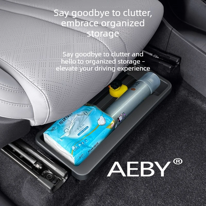 AEBY For BYD Atto 2 2024-2025 Under Seat Storage Box,Keep Car Tidy,Car Under Seat Organizer,Water-Resistant & Durable,Storage