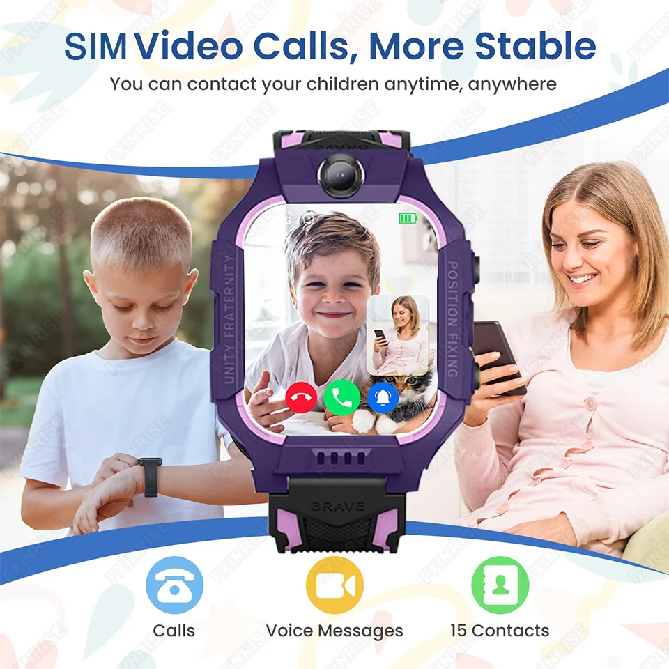 New 2G Kids Smart Watch Game LBS SOS Position With Camera Children Call Back Smart Clock Phone For Baby Gifts For Girls Boy 2025