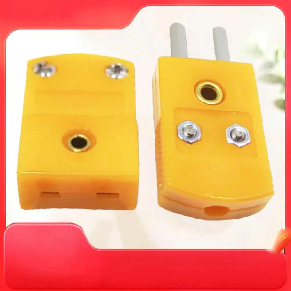 Orange Mini K Type Thermocouple Connector Plug Socket Industrial Temperature Controller Sensor Electrical Wiring Parts