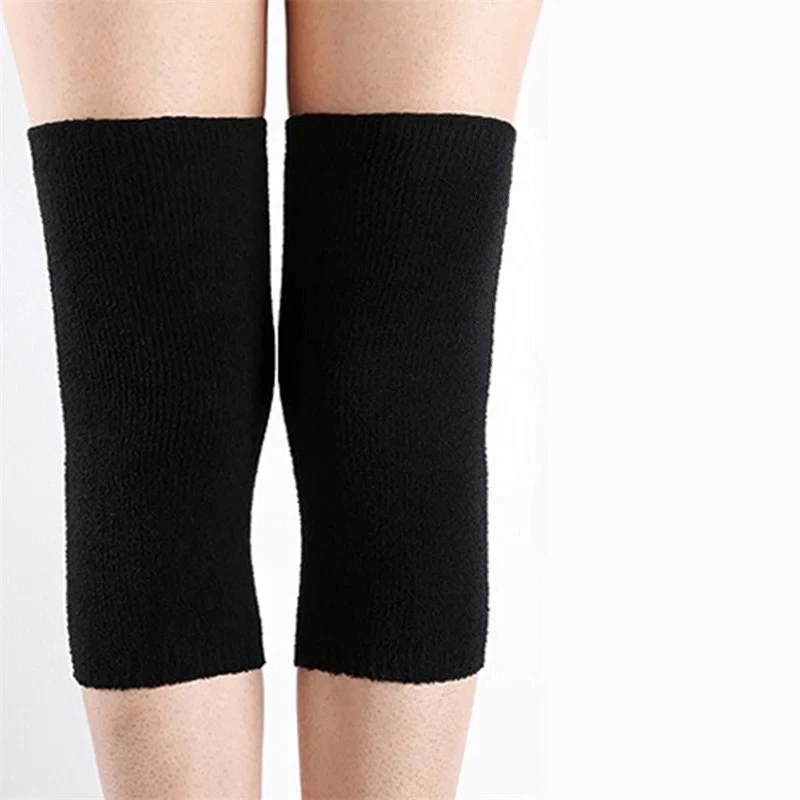 1 زوج الشتاء الدافئة منصات الركبة lواقية والعتاد النساء كبار السن نيباد دعم الشتاء تشغيل الركبة حامي