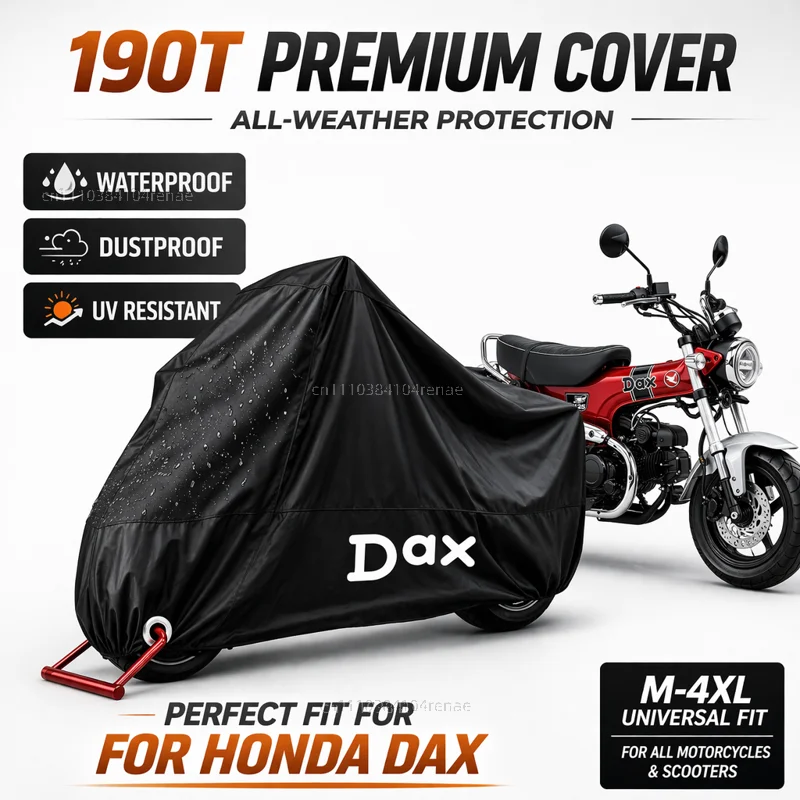 

FOR HONDA DAX125 ST125 ST 125 2022-2026 DAX 125 190T Motorcycle Cover Waterproof Dustproof UV Protection All Season