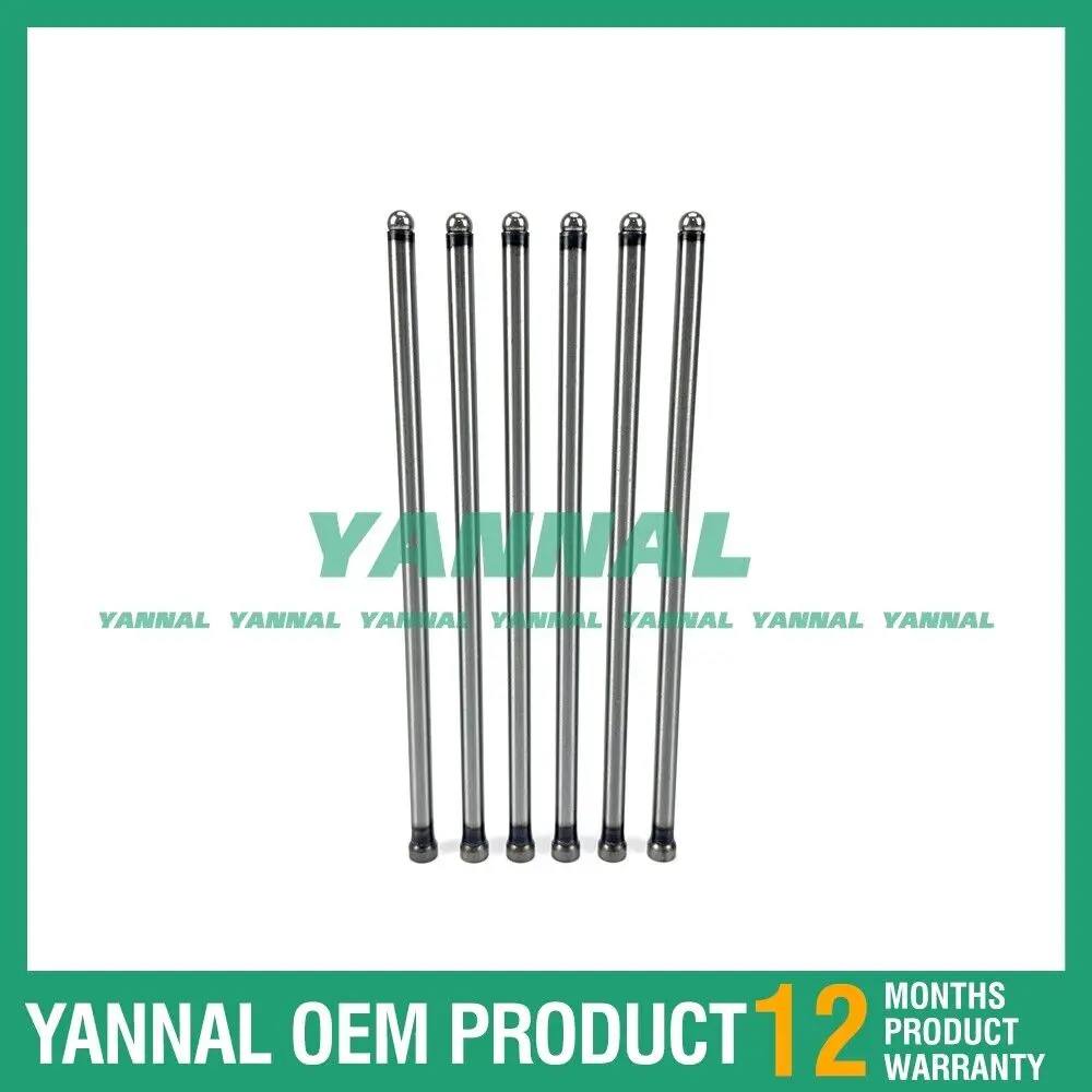 

New 6PCS D1105 Push Rod For Kubota Excavator Engine Parts