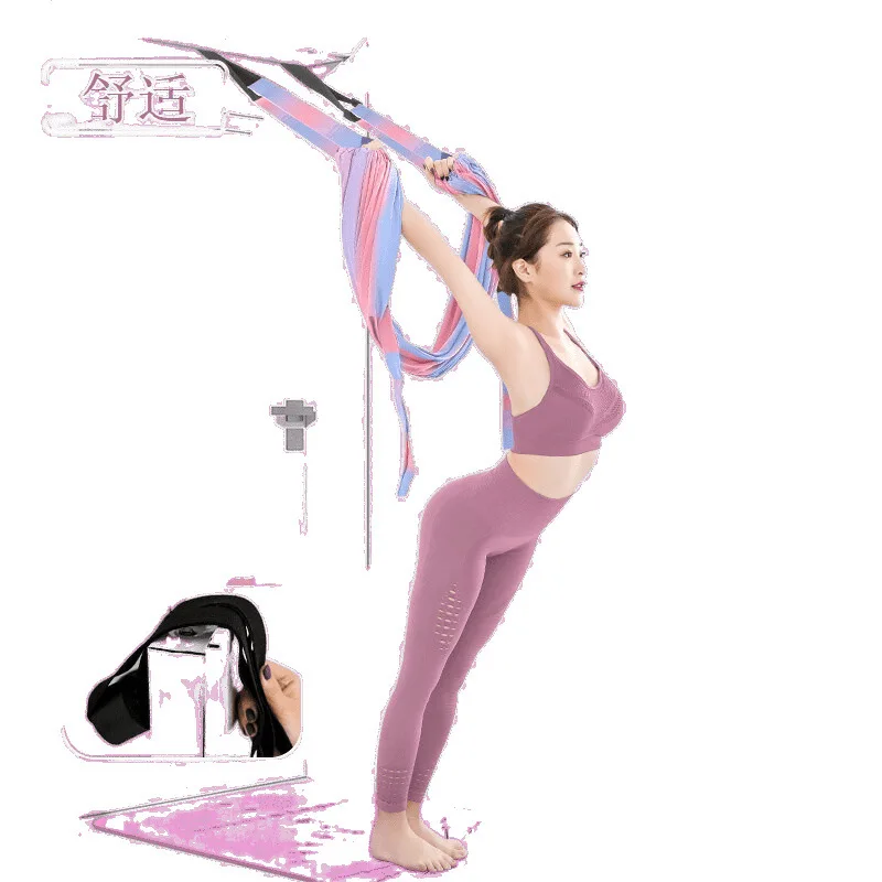 Слинг для воздушной йоги, бытовой тренажер для изгиба спины, веревка для йоги, висящая на дверь, инверсионный эластичный пояс, натяжной ремень