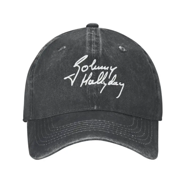 

Punk Unisex Cotton French Rock Legend Johnny Hallyday Baseball Cap Adult Adjustable Dad Hat for Men Women Sun Protection