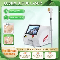 Epilatore a diodi per depilazione laser alessandrite da 3000 W 808 nm 3 lunghezze d'onda Ghiaccio Platino Attrezzatura per testa di raffreddamento indolore permanente