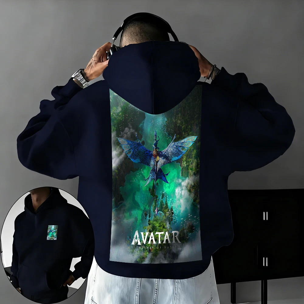 

2025-26 Осень/Зима Аватар Мужские и женские трендовые толстовки для отдыха из чистого хлопка с принтом, крутые толстовки в уличном тренде Y2k