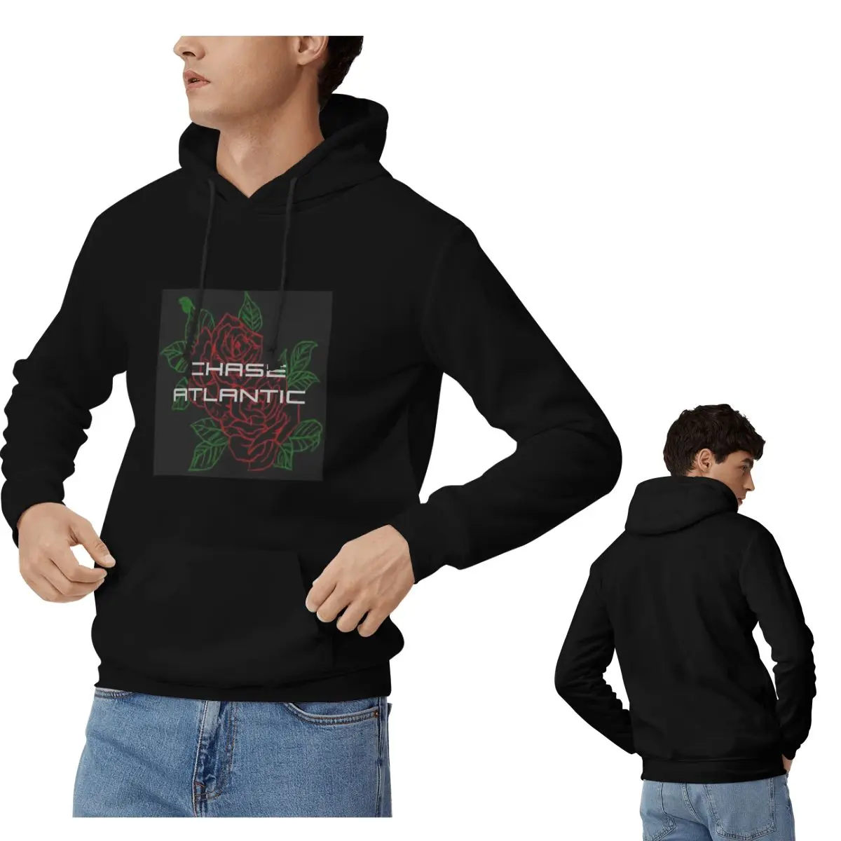 

Толстовки с логотипом Chase Atlantic Rose, мужские и женские повседневные пуловеры, толстовки в стиле хип-хоп, уличная одежда с длинными рукавами, осень-зима