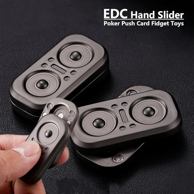Metallischer Magnetischer Fidget Slider EDC Geräuschloser Schwebender Taktile Rotationsblock Stressabbau Konzentrationshilfe Desktop-Partyzubehör für Erwachsene