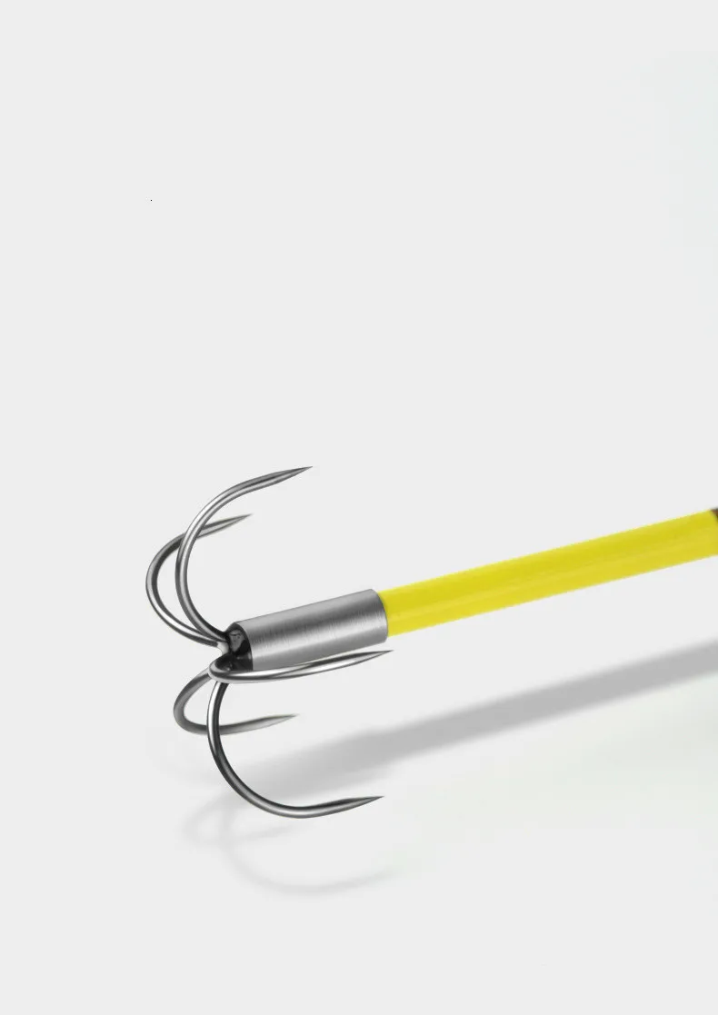 3M Portable Fishing Hook Retractable Squid Five Hooks Corrosion Preventive Wear-resistant Tackle Tools Sea Fishing Carbon Pole