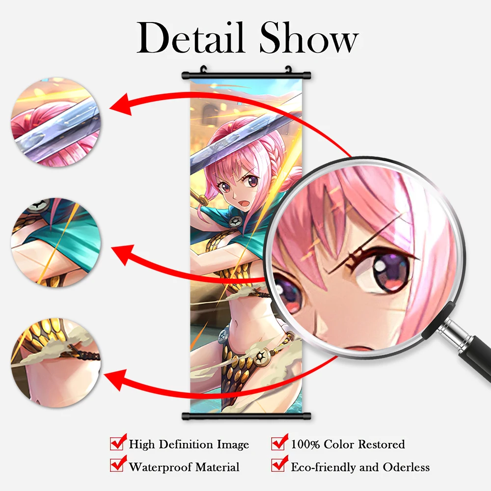 Japanese Anime Canvas Wall Art ONE PIECE Painting Hanging Scrolls Cartoon Modular Picture Poster for Home Decor