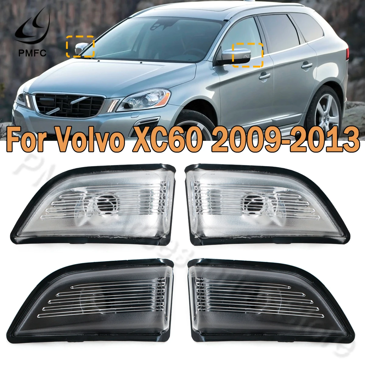 PMFC Auto Specchietto retrovisore Indicatore di direzione Indicatore luminoso Lente della lampada