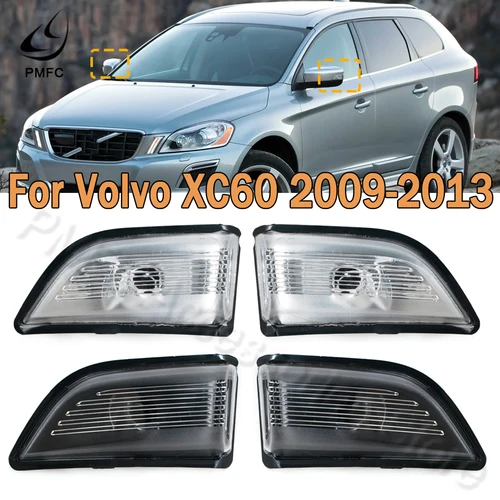 Imagen 1 del producto PMFC espejo retrovisor de coche luz intermitente lente de lámpara indicadora para Volvo XC60 2009 2010 2011 2012 2013 31217288 31217289