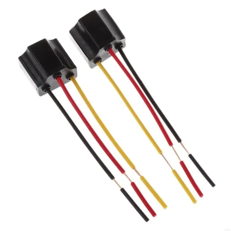 X6HF Socket Adapter 12V 9003 Car Truck Female Ceramic Headlight Extension Connector Wiring Harness Plug Light Lamp Bulb Wire