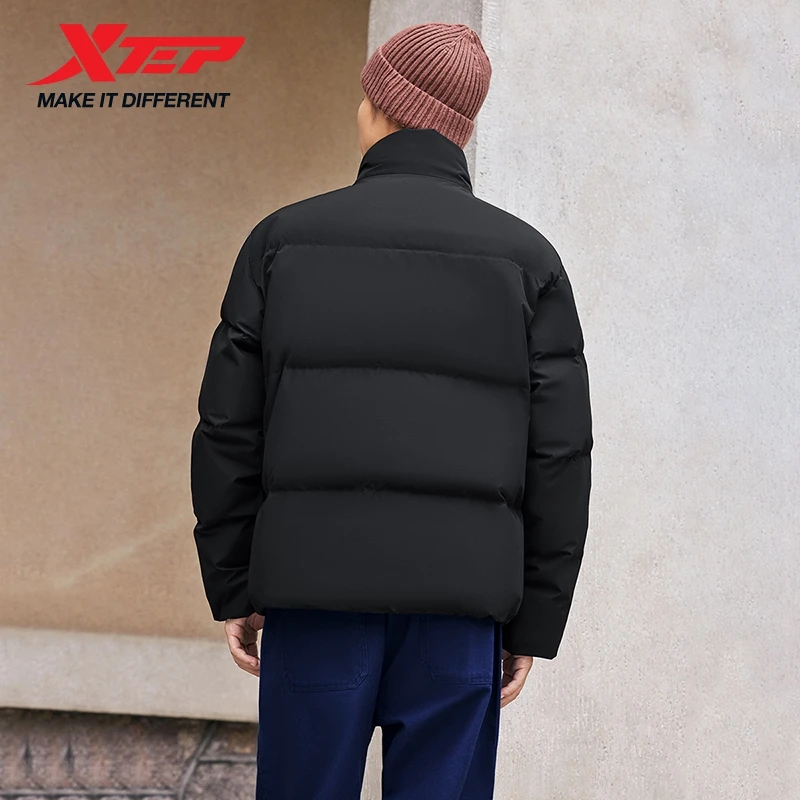 Xtep أسفل سترة للرجال والنساء التفاف قوي الترفيه مريحة موضة الوقوف طوق تأثير مقاومة معطف 875427190115 #3