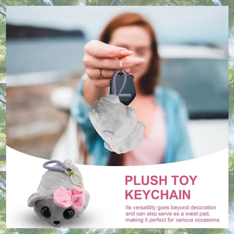 T84C-Carino Criceto Triste Peluche Portachiavi Criceto Triste Meme Peluche Pendanttoy Figura Peluche Peluche Portachiavi Decorazione