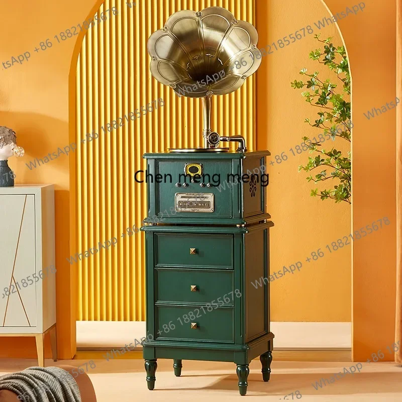 

E182 Modern phonograph living room simple vinyl, big speaker stereo bluetooth phonograph soft decoration ornament
