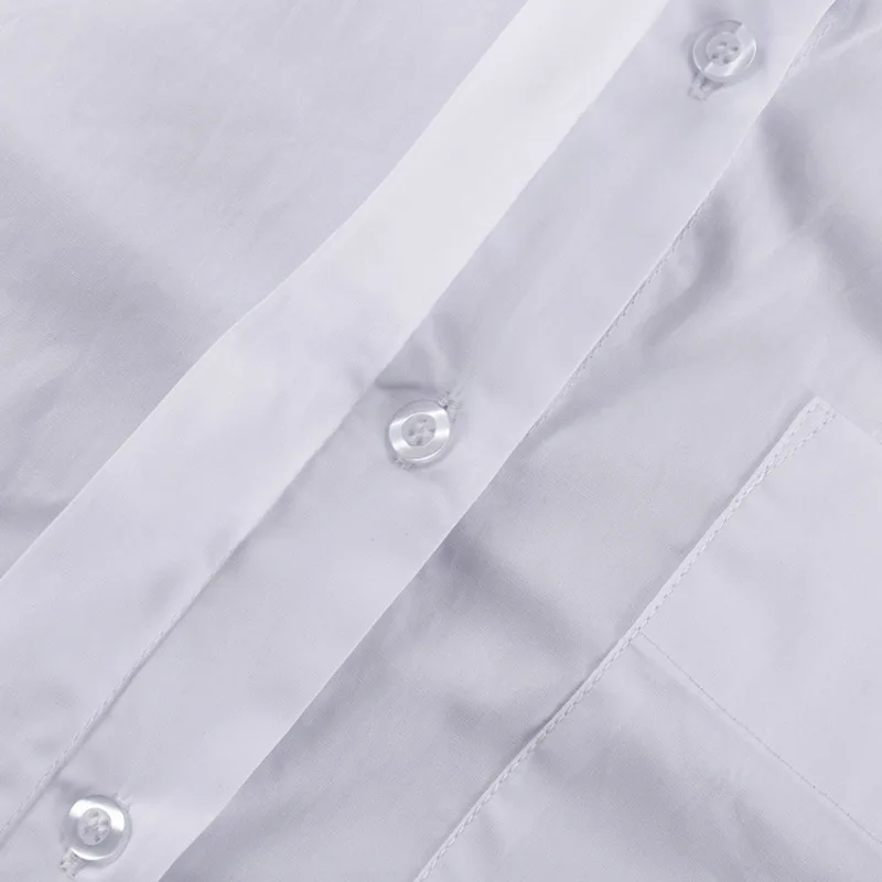 EAEOVNI 3D 꽃 슬리브 스플 라이스 디자인 여성을위한 패션 셔츠 화이트 옷깃 다목적 블라우스 캐주얼 2025 새로운 의류 1A967