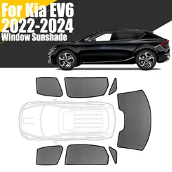 Parasole magnetico personalizzato per finestrino dell'auto per Kia EV6 2022 - 2024 Parabrezza anteriore in rete per tende 2023