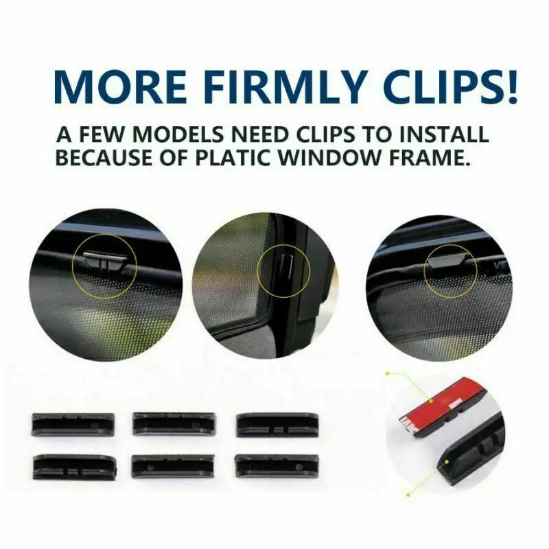 Car Sunshade Plastic Clips-8pcs