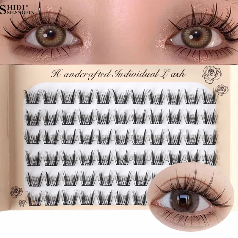 العنقودية جلدة تمديد دمية نمط الطبيعية رقيق فو رموش بالمنك مانغا الفردية كاذبة رمش تمديد يشكلون Cilios #1