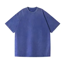 Vintage Washed Solid Color Short Sleeve T-shirt