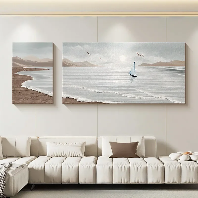 Modern Simple Living Room Decorative Painting Smooth Sailing Sofa Background Wall Hanging Art Advanced Sense  Wall