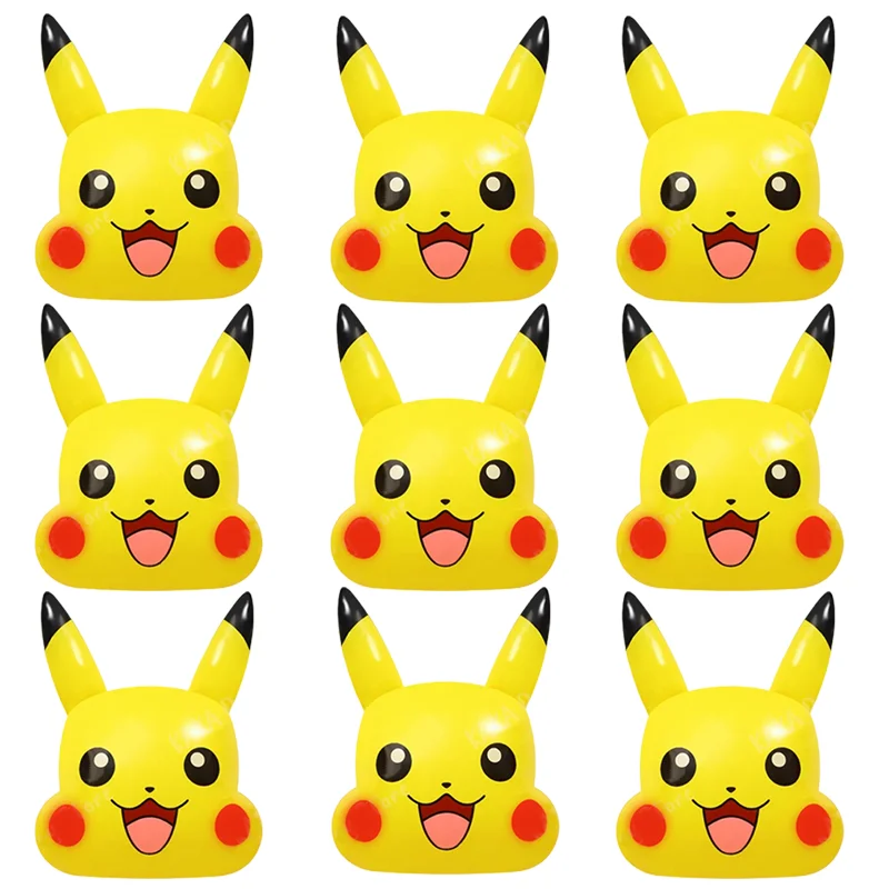 Pokemon Party Balloons Cartoon Pikachu Head Foil Yellow Balloon Set Baby Shower Birthday Party  Kids Favor Classic Toy Boy Gift