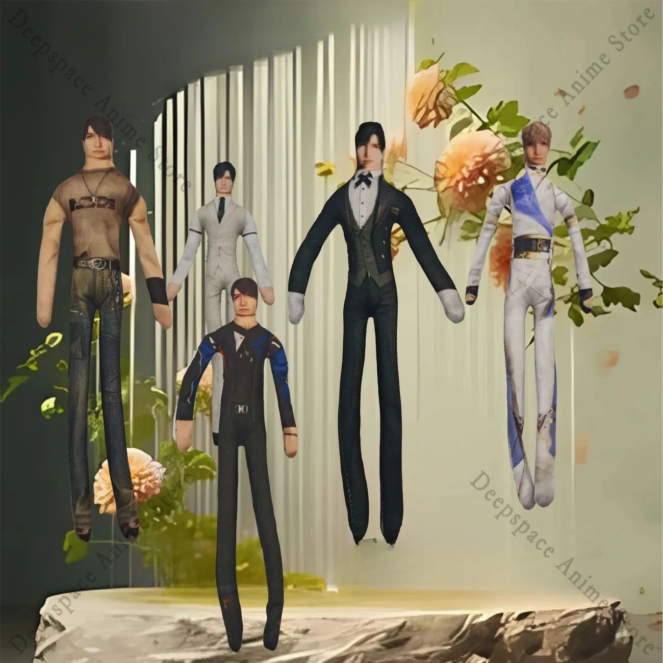 Jogo amor e espaço profundo sylus caleb rafayel zayne xavier anime boneca engraçada postura torcida aleatória boneca engraçada acompanhar foto prop