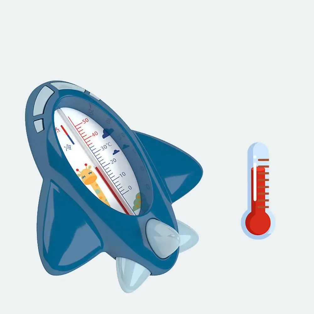 Kształt samolotu termometr do kąpieli dla dzieci wodoodporne narzędzie do pomiaru temperatury bezpieczeństwa pływająca kreskówka niemowlę Spa zabawki do kąpieli